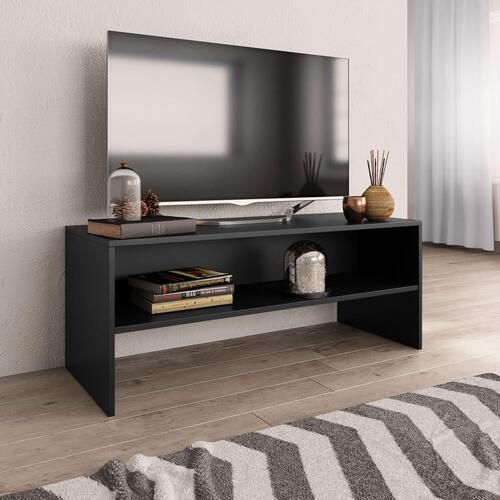 Tv-bord 100x40x40 cm konstrueret træ sort