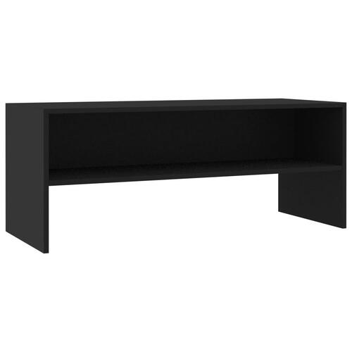 Tv-bord 100x40x40 cm konstrueret træ sort