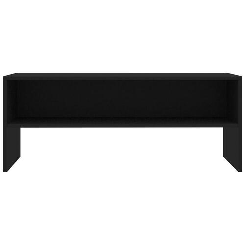 Tv-bord 100x40x40 cm konstrueret træ sort