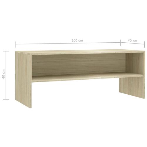 Tv-bord 100x40x40 cm konstrueret træ sonoma-eg