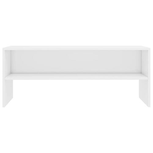 Tv-bord 100x40x40 cm konstrueret træ hvid højglans