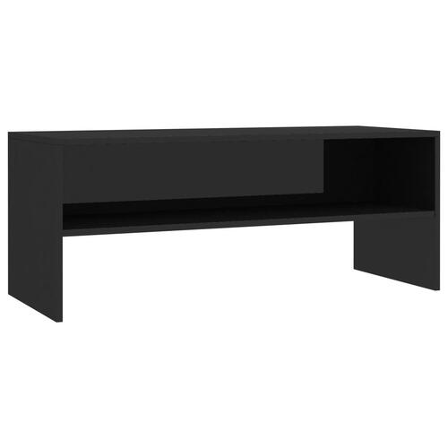 Tv-skab højglans 100 x 40 x 40 cm spånplade sort