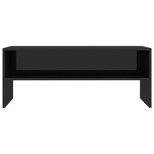 Tv-skab højglans 100 x 40 x 40 cm spånplade sort
