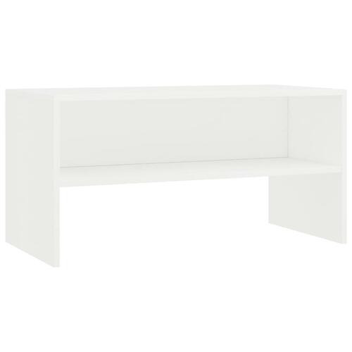 Tv-bord 80x40x40 cm konstrueret træ hvid