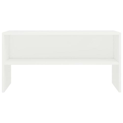 Tv-bord 80x40x40 cm konstrueret træ hvid