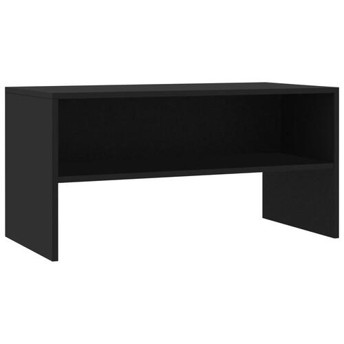 Tv-bord 80x40x40 cm konstrueret træ sort
