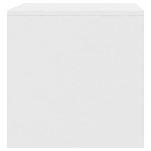 Tv-bord 80x40x40 cm konstrueret træ hvid højglans