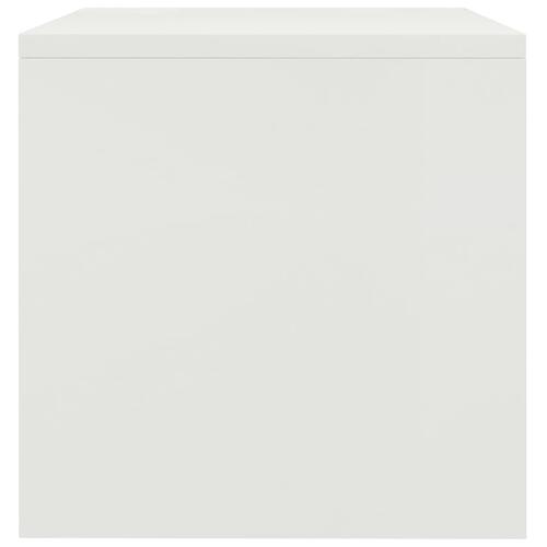 Sengebord 40x30x30 cm konstrueret træ hvid