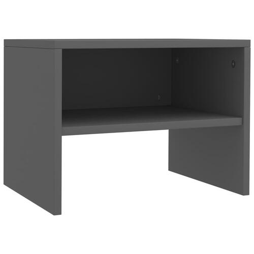 Sengeskabe 2 stk. 40 x 30 x 30 cm spånplade grå