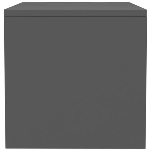 Sengeskabe 2 stk. 40 x 30 x 30 cm spånplade grå