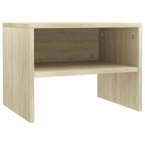 Sengeborde 2 stk. 40x30x30 cm konstrueret træ Sonoma-eg