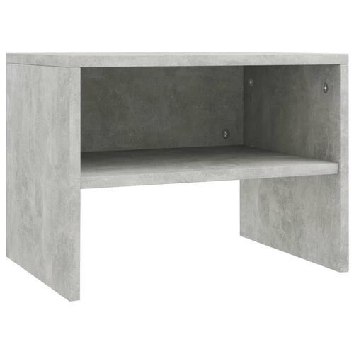 Sengebord 40x30x30 cm konstrueret træ Betongrå