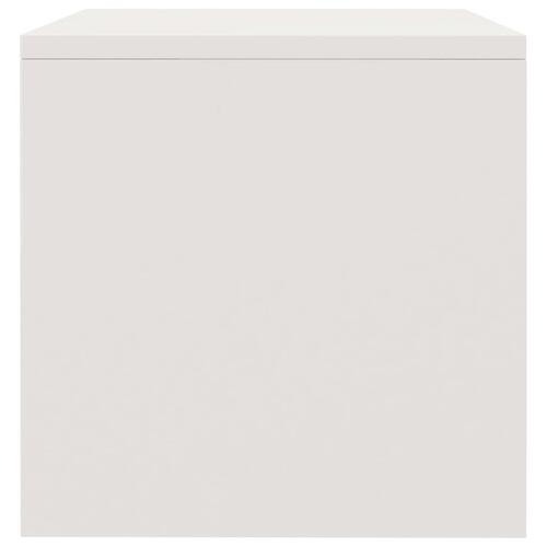 Sengebord 40x30x30 cm konstrueret træ hvid højglans