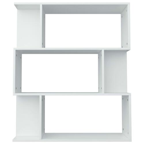 Bogreol/rumdeler 80x24x96 cm konstrueret træ hvid
