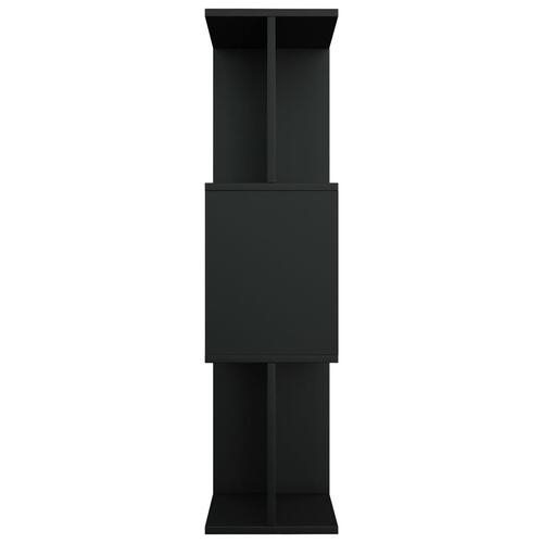 Bogreol/rumdeler 80x24x96 cm konstrueret træ sort