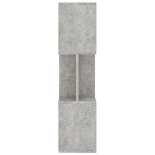 Bogreol/rumdeler 80x24x96 cm konstrueret træ betongrå