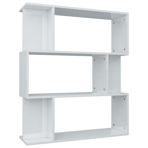 Bogskab/rumdeler 80 x 24 x 96 cm spånplade hvid højglans