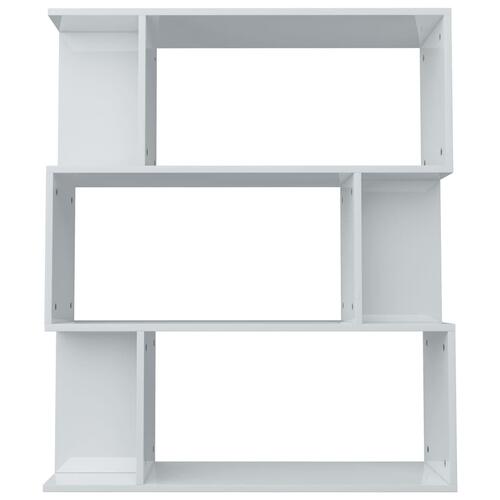 Bogskab/rumdeler 80 x 24 x 96 cm spånplade hvid højglans