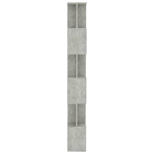 Bogreol/rumdeler 80x24x192 cm konstrueret træ betongrå