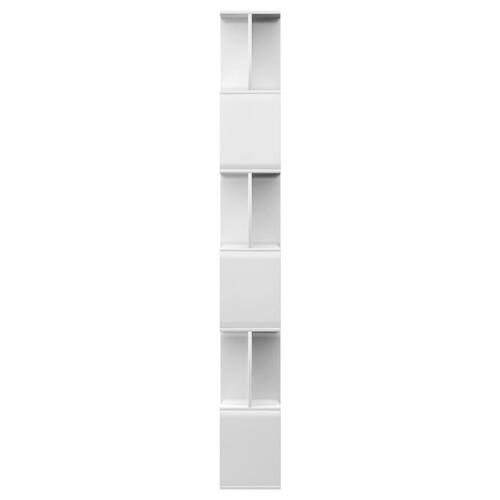 Bogskab/rumdeler 80 x 24 x 192 cm spånplade hvid højglans