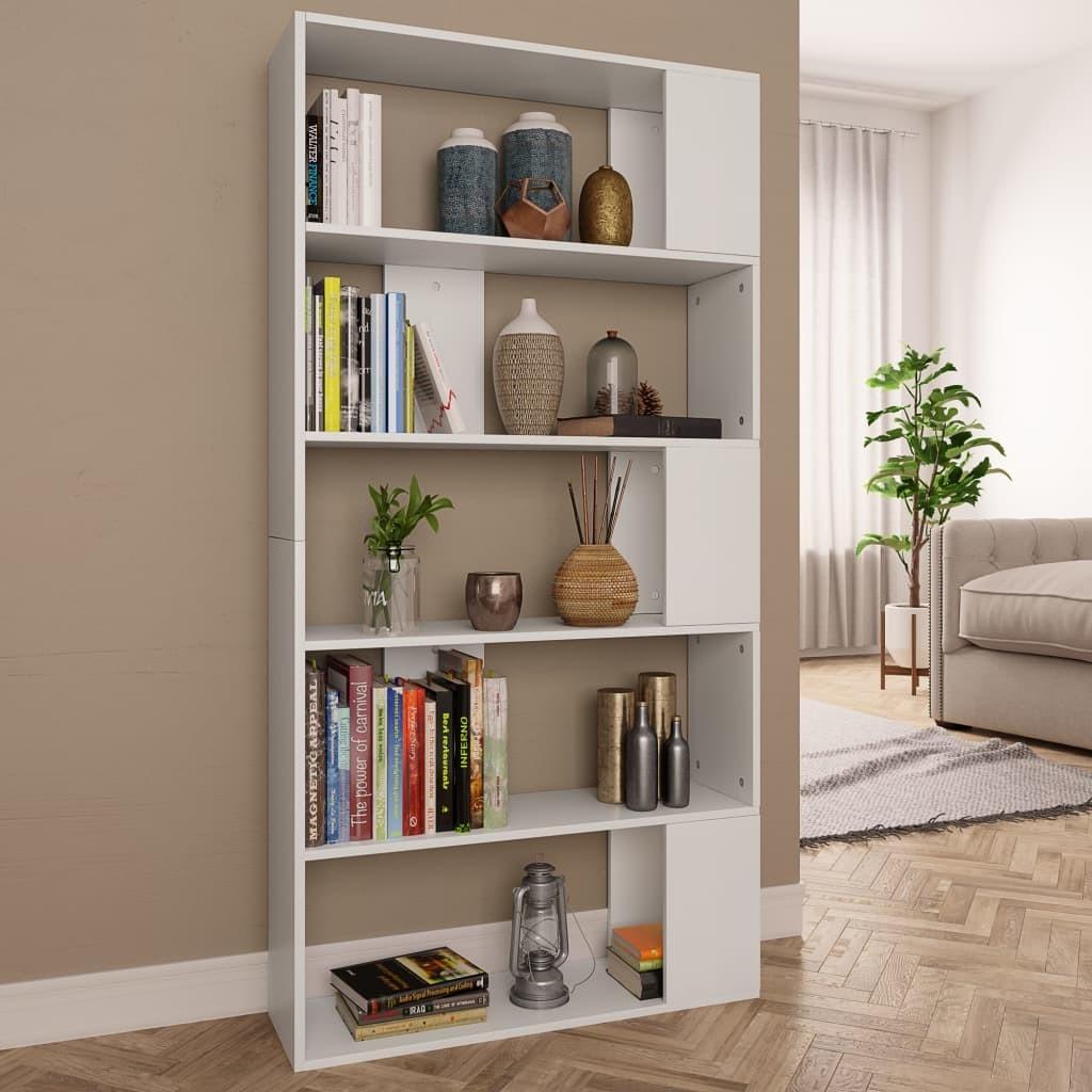 Bogskab/rumdeler 80 x 24 x 159 cm spånplade hvid