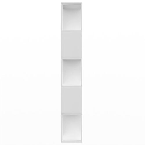 Bogreol/rumdeler 80x24x159 cm konstrueret træ hvid