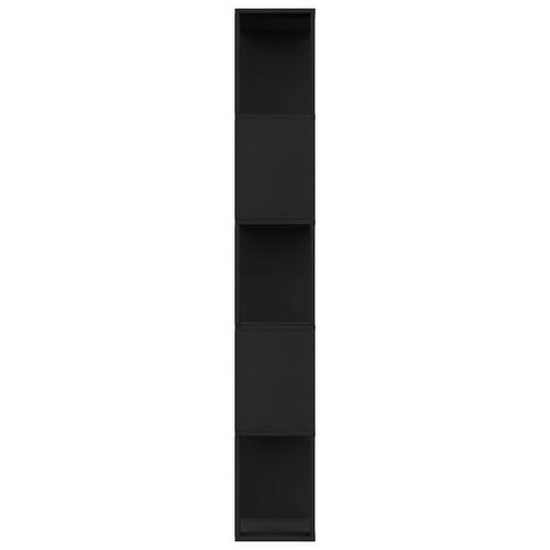 Bogreol/rumdeler 80x24x159 cm konstrueret træ sort