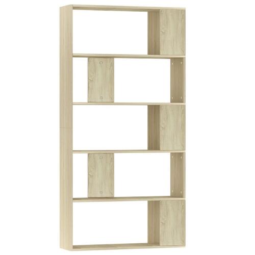 Bogreol/rumdeler 80x24x159 cm konstrueret træ sonoma-eg