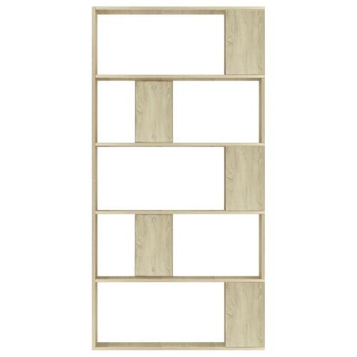 Bogreol/rumdeler 80x24x159 cm konstrueret træ sonoma-eg
