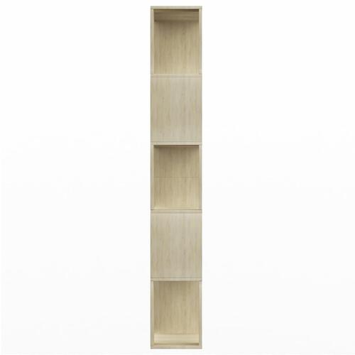 Bogreol/rumdeler 80x24x159 cm konstrueret træ sonoma-eg