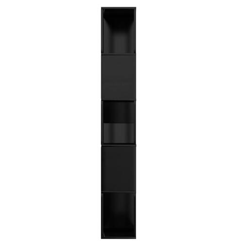 Bogskab/rumdeler 80 x 24 x 159 cm spånplade sort højglans