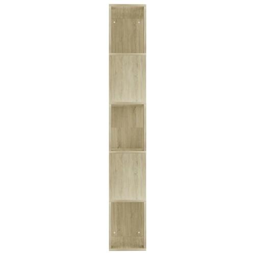 Bogreol/rumdeler 45x24x159 cm konstrueret træ sonoma-eg