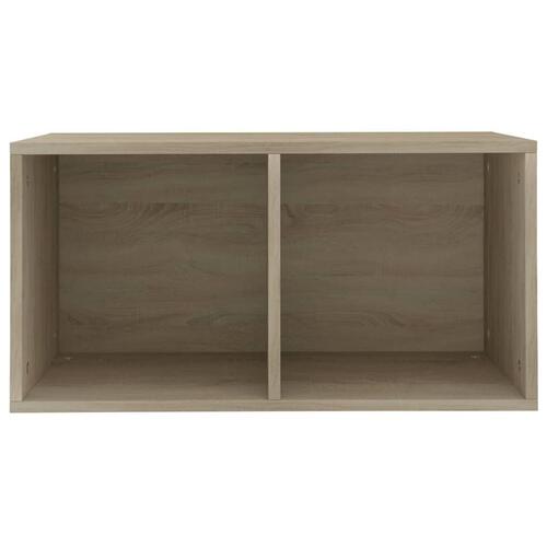 Opbevaringsreol til lp'er 71x34x36 cm konstrueret træ sonoma-eg