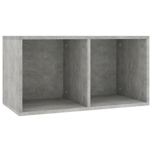 Opbevaringsreol til lp'er 71x34x36 cm konstrueret træ betongrå