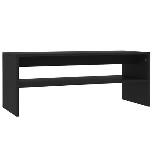 Sofabord 100x40x40 cm konstrueret træ sort