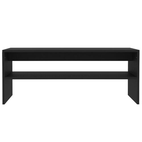Sofabord 100x40x40 cm konstrueret træ sort