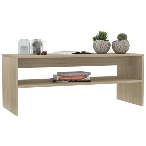 Sofabord 100x40x40 cm konstrueret træ sonoma-eg