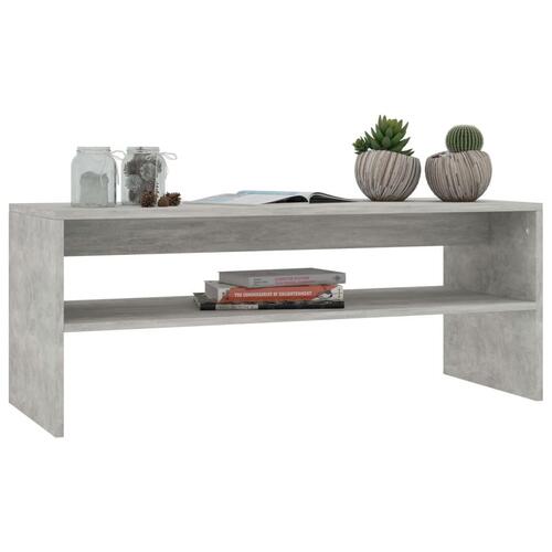 Sofabord 100x40x40 cm konstrueret træ betongrå