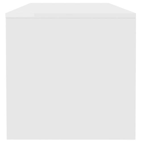Sofabord 100x40x40 cm konstrueret træ hvid højglans
