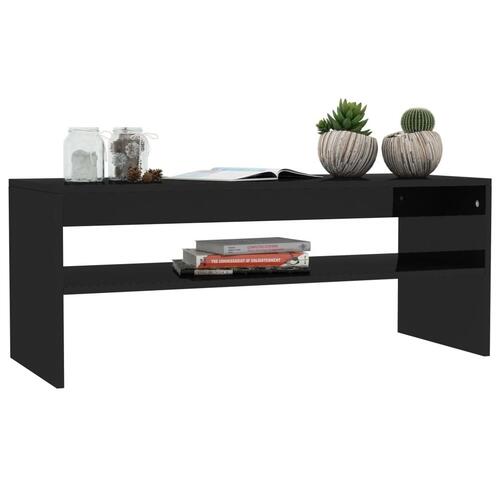Sofabord 100 x 40 x 40 cm spånplade sort højglans