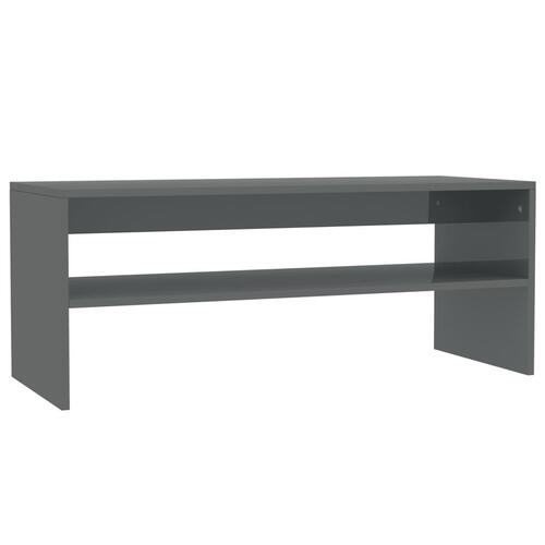Sofabord 100x40x40 cm konstrueret træ grå højglans