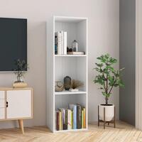 Bogreol/tv-bord 36x30x114 cm konstrueret træ hvid