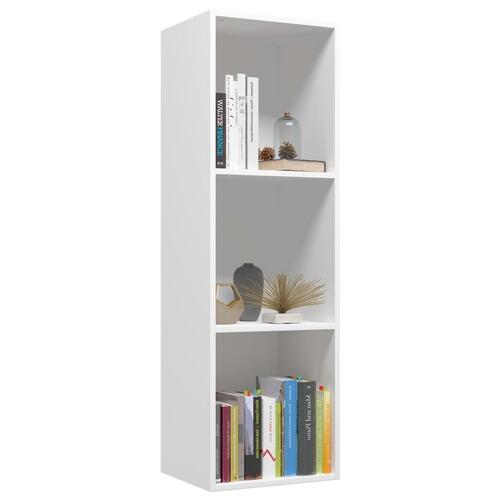 Bogreol/tv-bord 36x30x114 cm konstrueret træ hvid