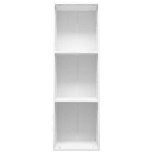 Bogreol/tv-bord 36x30x114 cm konstrueret træ hvid