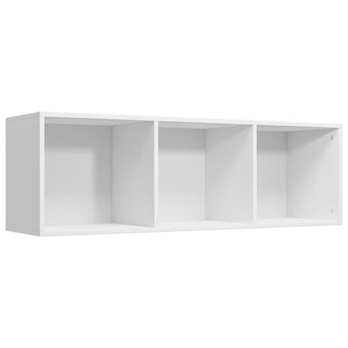 Bogreol/tv-bord 36x30x114 cm konstrueret træ hvid