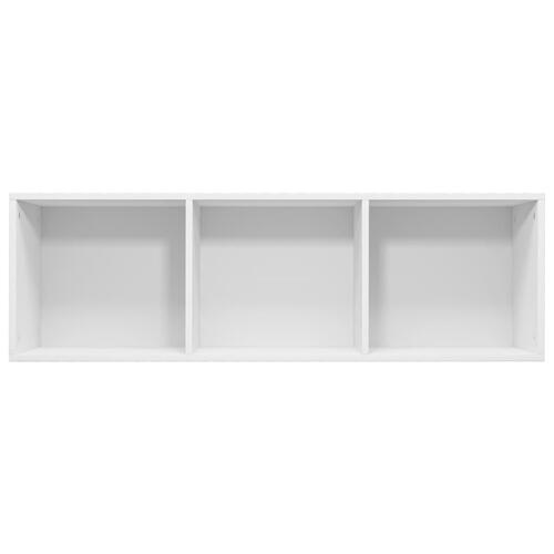 Bogreol/tv-bord 36x30x114 cm konstrueret træ hvid