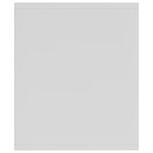 Bogreol/tv-bord 36x30x114 cm konstrueret træ hvid