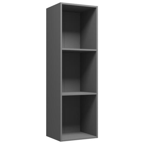 Bogreol/tv-bord 36x30x114 cm konstrueret træ grå