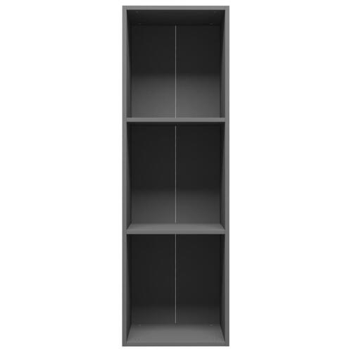 Bogreol/tv-bord 36x30x114 cm konstrueret træ grå