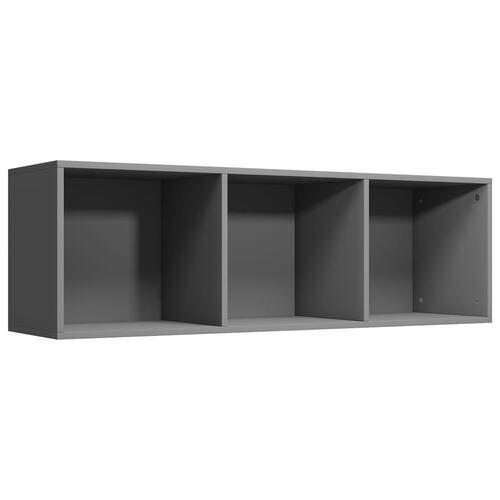 Bogreol/tv-bord 36x30x114 cm konstrueret træ grå